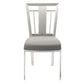 Cleo Contemporary Dining Chair In Gray and Stainless Steel - Set of 2 By Armen Living | Dining Chairs | Modishstore - 2