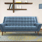 Cobra Mid-Century Modern Sofa in Blue Linen and Walnut Legs By Armen Living | Sofas |  Modishstore 