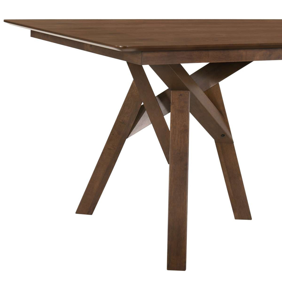 Cortina 79" Mid-Century Modern Black Wood Dining Table with Black Legs By Armen Living | Dining Tables | Modishstore - 10
