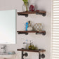20" Conrad Industrial Pine Wood Floating Wall Shelf in Gray and Walnut Finish By Armen Living | Wall Shelf | Modishstore