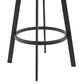 Capri 26" Swivel Modern Black Metal and Slate Gray Faux Leather Bar and Counter Stool By Armen Living | Counter Stools | Modishstore - 7