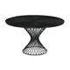 Cirque 54" Round Black Wood and Metal Pedestal Dining Table By Armen Living | Dining Tables | Modishstore