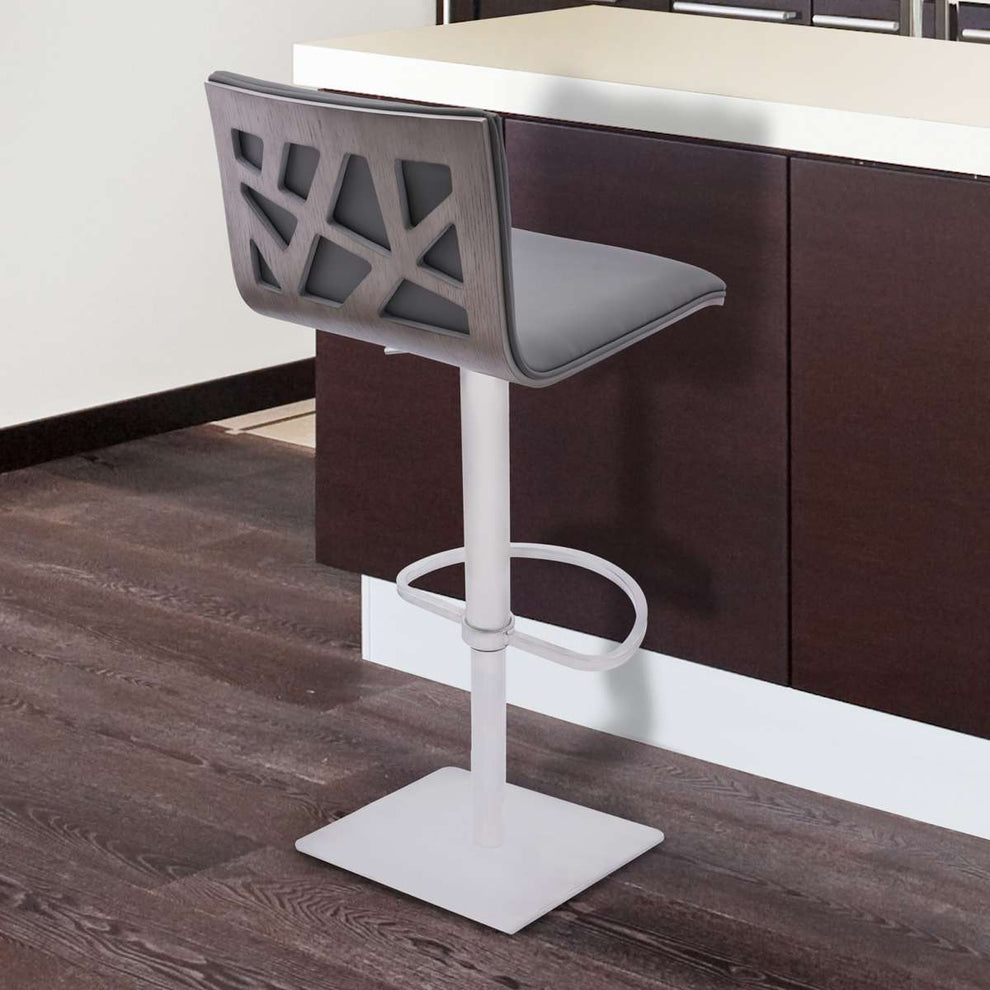 Crystal Adjustable Height Bar Stool By Armen Living | Bar Stools | Modishstore