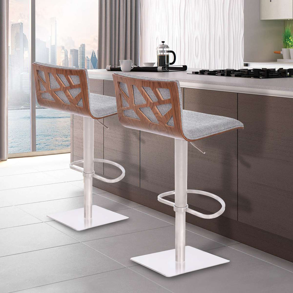 Crystal Adjustable Height Bar Stool By Armen Living | Bar Stools | Modishstore - 6