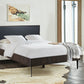 Cross Solid Oak and Metal Queen Platform Bed Frame By Armen Living | Beds | Modishstore