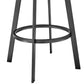 Chelsea 30" Bar Height Swivel Bar Stool in Black Finish and Black Faux Leather By Armen Living | Bar Stools | Modishstore - 8
