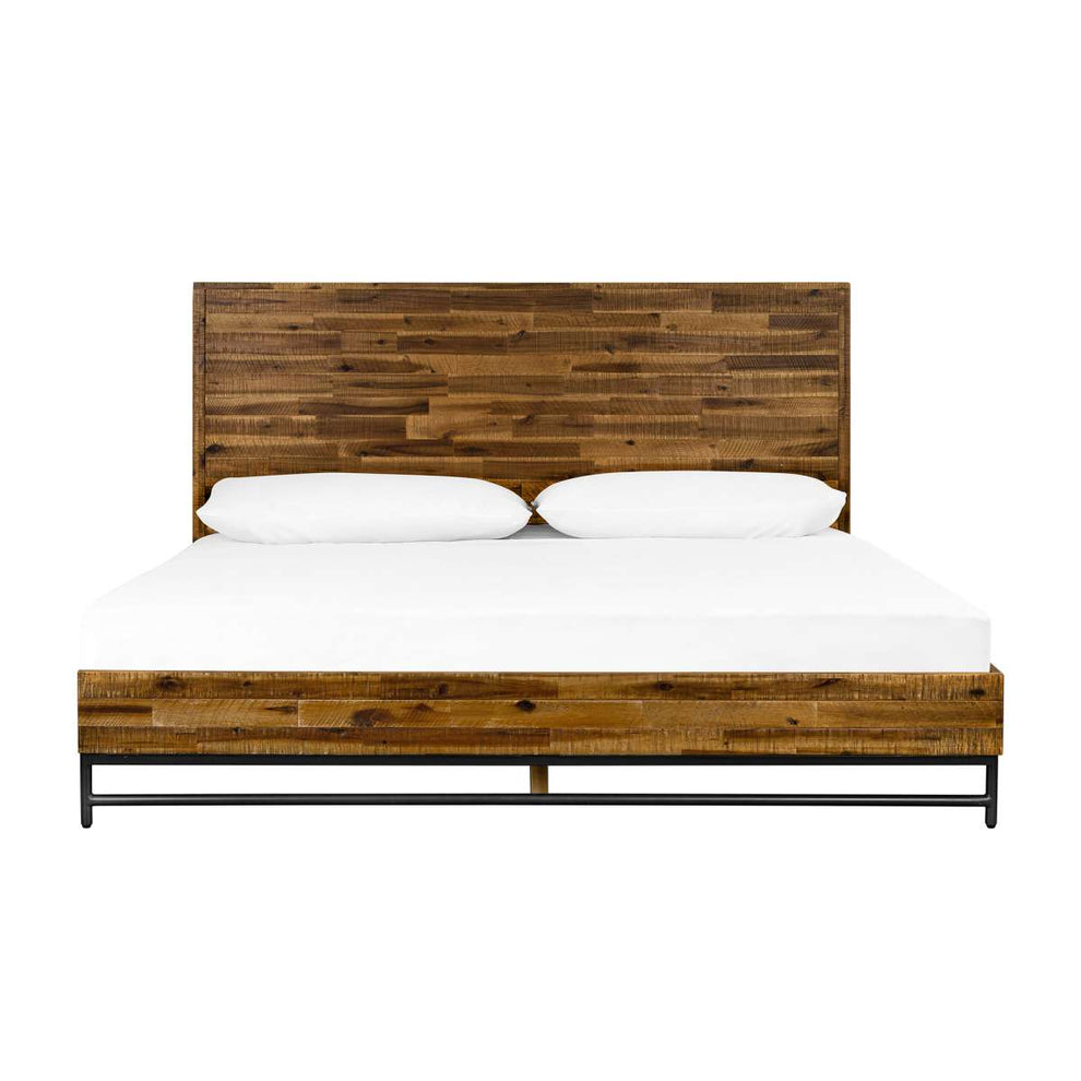Cusco Rustic Acacia Platform King Bed By Armen Living | Beds | Modishstore - 3