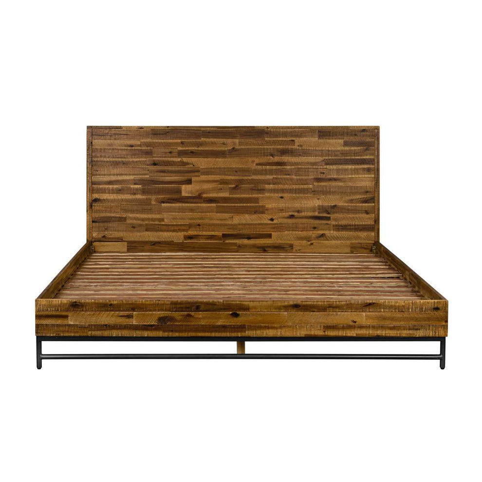Cusco Rustic Acacia Platform King Bed By Armen Living | Beds | Modishstore - 5