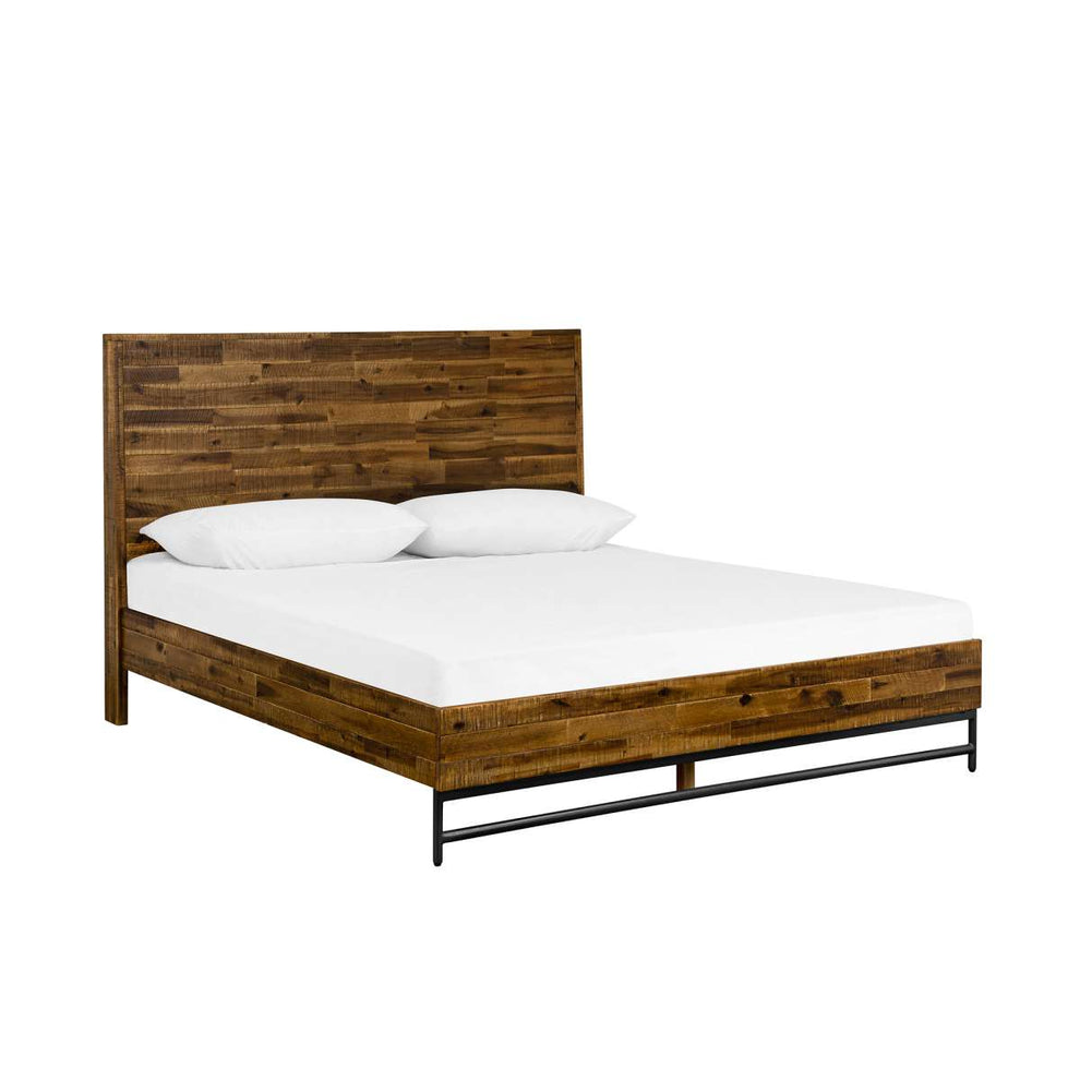 Cusco Rustic Acacia Platform Queen Bed By Armen Living | Beds | Modishstore - 2