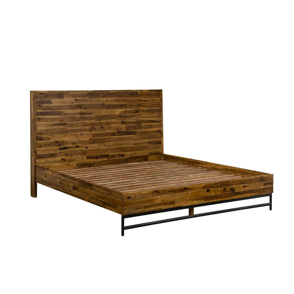 Cusco Rustic Acacia Platform Queen Bed By Armen Living | Beds | Modishstore - 4
