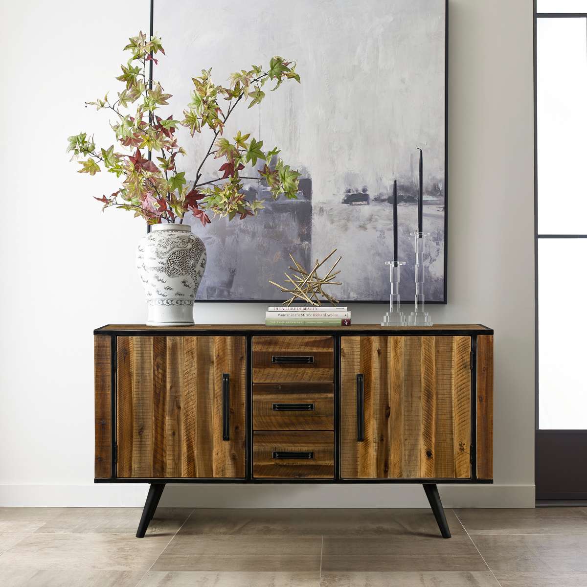 Cusco Acacia Rustic Buffet Cabinet By Armen Living | Sideboards | Modishstore