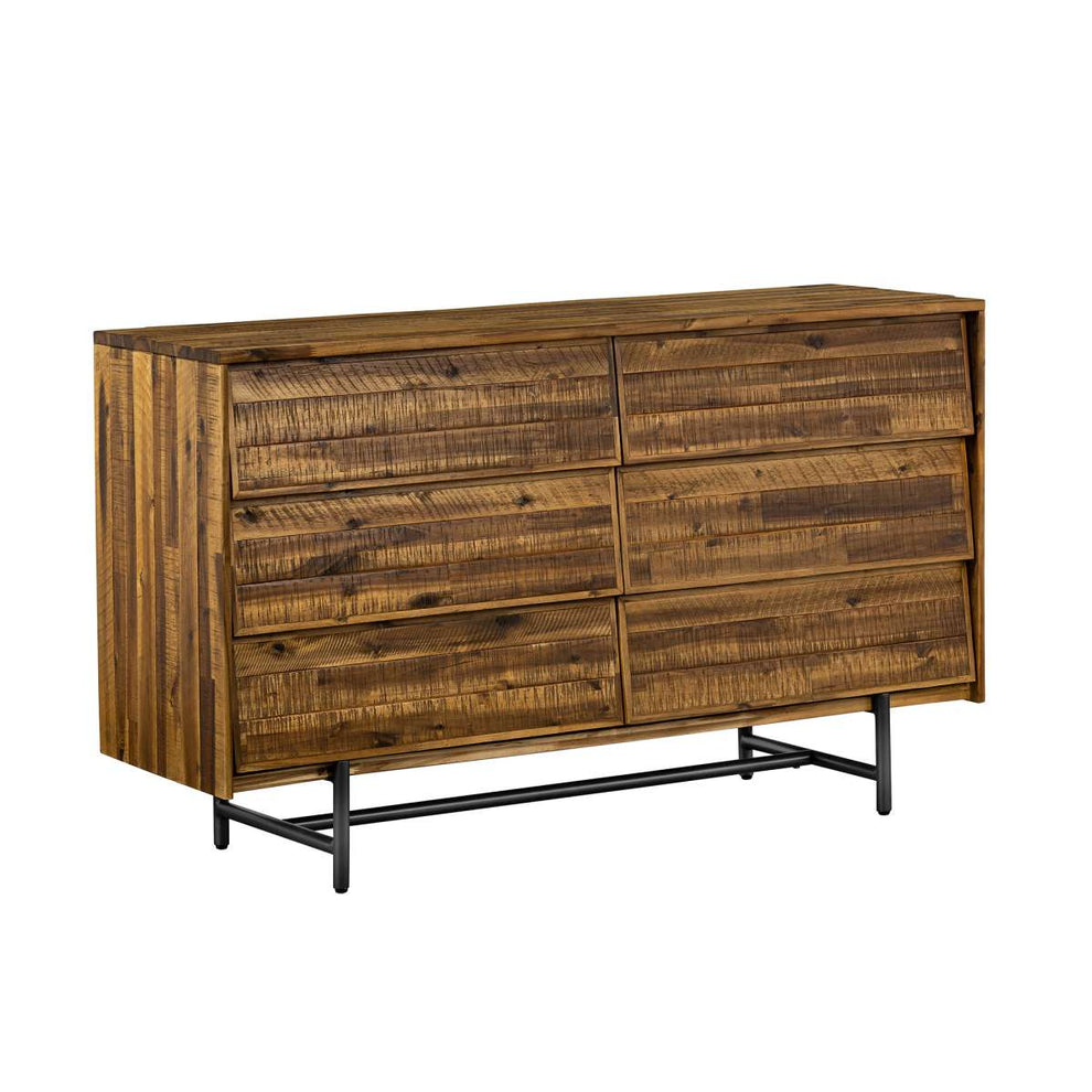 Cusco Rustic Acacia 6 Drawer Dresser By Armen Living | Dressers | Modishstore - 3