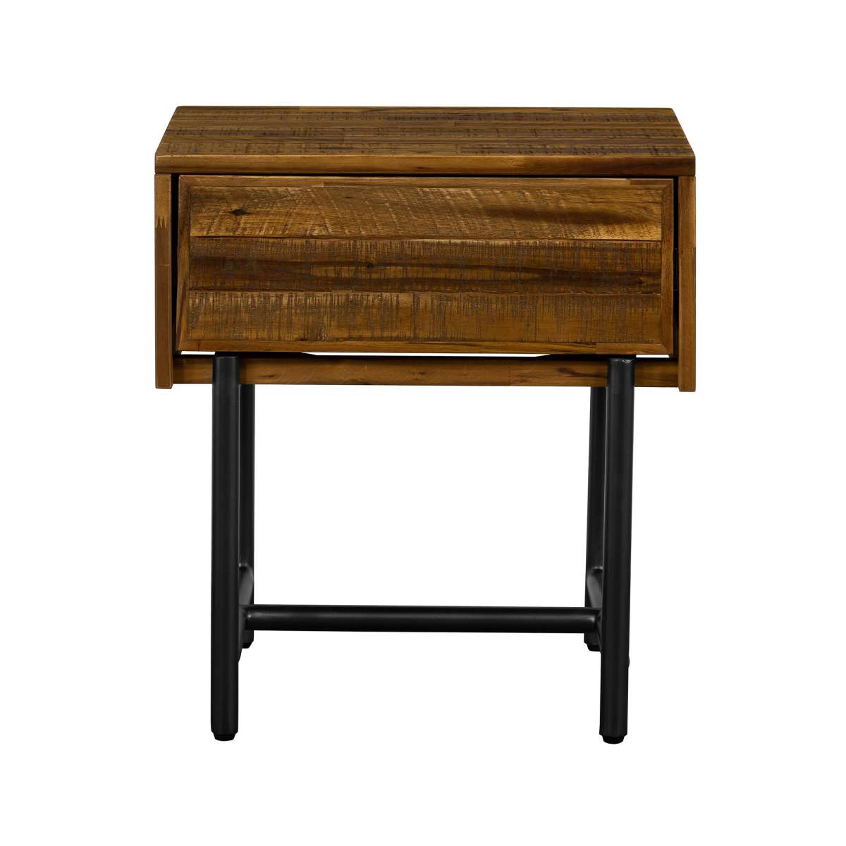Cusco Rustic Acacia Single Drawer Night stand By Armen Living | Nightstands | Modishstore - 2