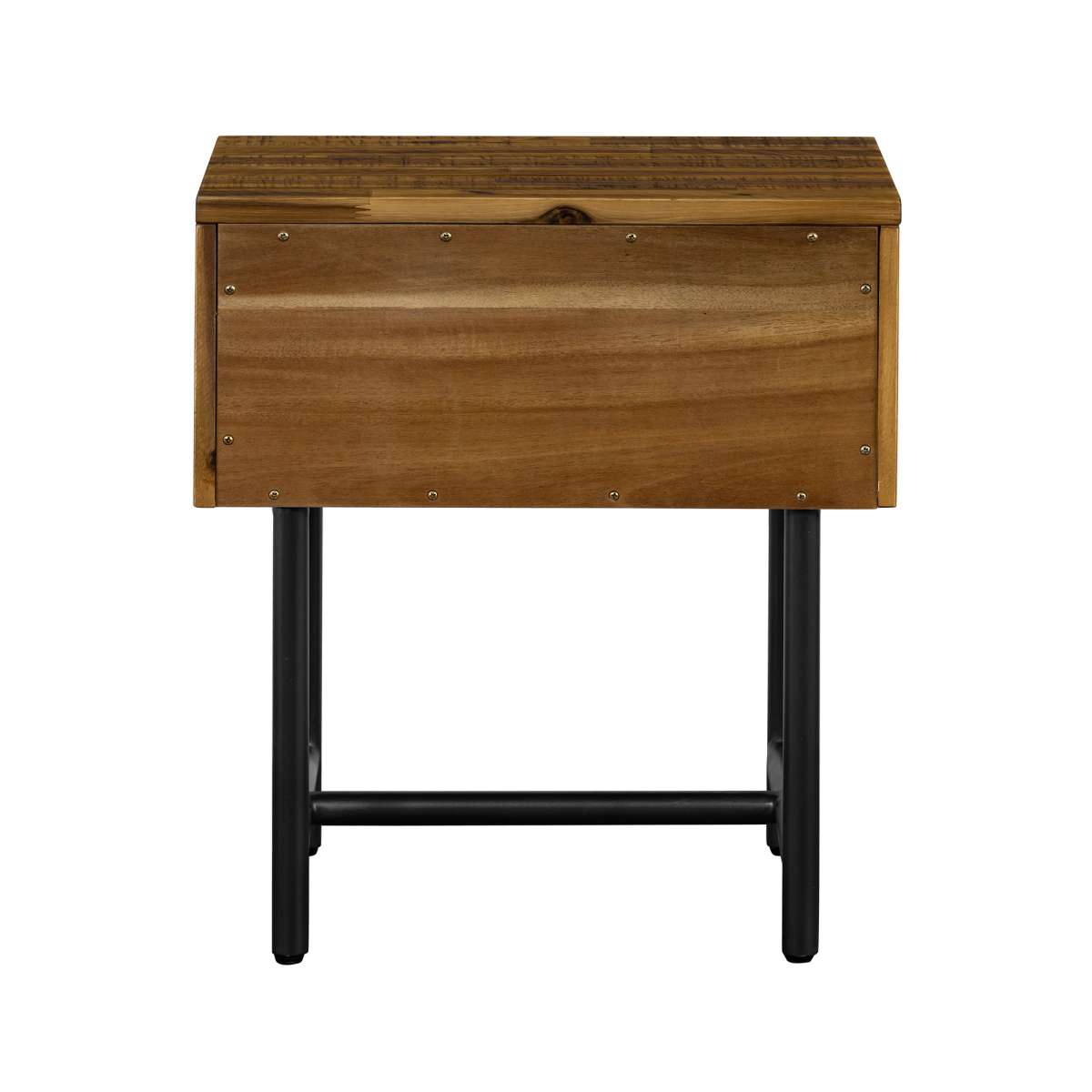 Cusco Rustic Acacia Single Drawer Night stand By Armen Living | Nightstands | Modishstore - 5