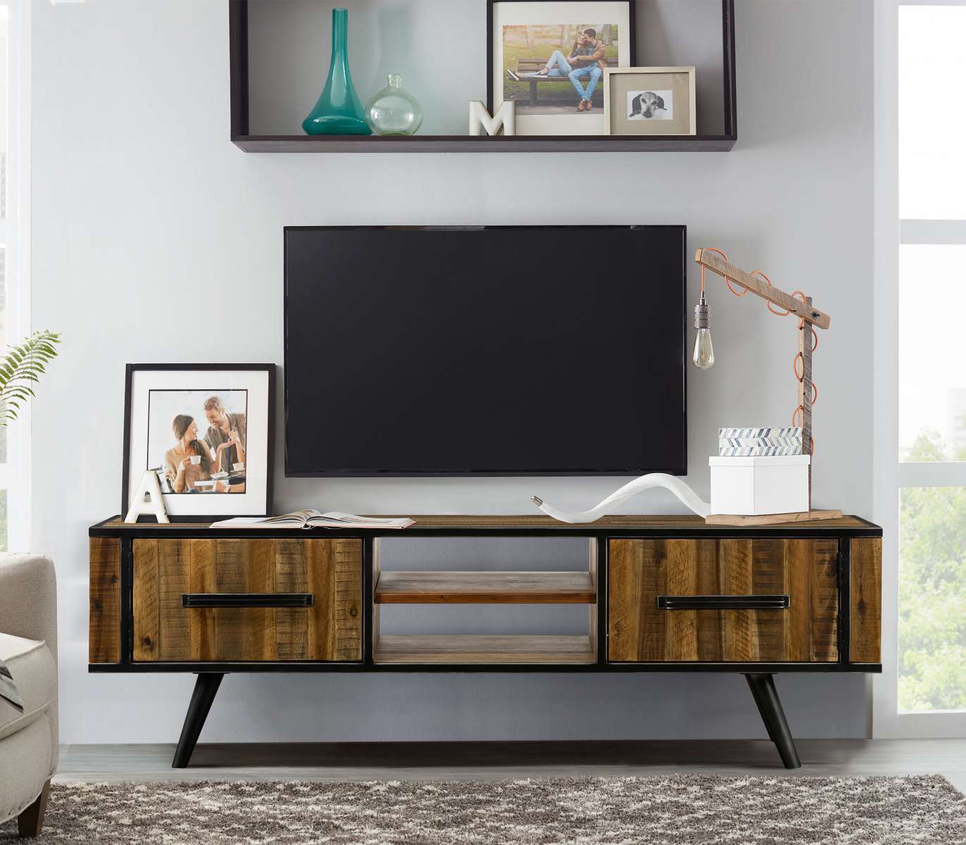Cusco Rustic Acacia TV Stand By Armen Living | TV Stands | Modishstore
