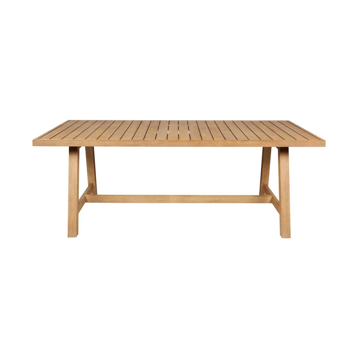 Cypress Outdoor Patio Dining Table in Blonde Eucalyptus Wood By Armen Living | Outdoor Tables | Modishstore - 3