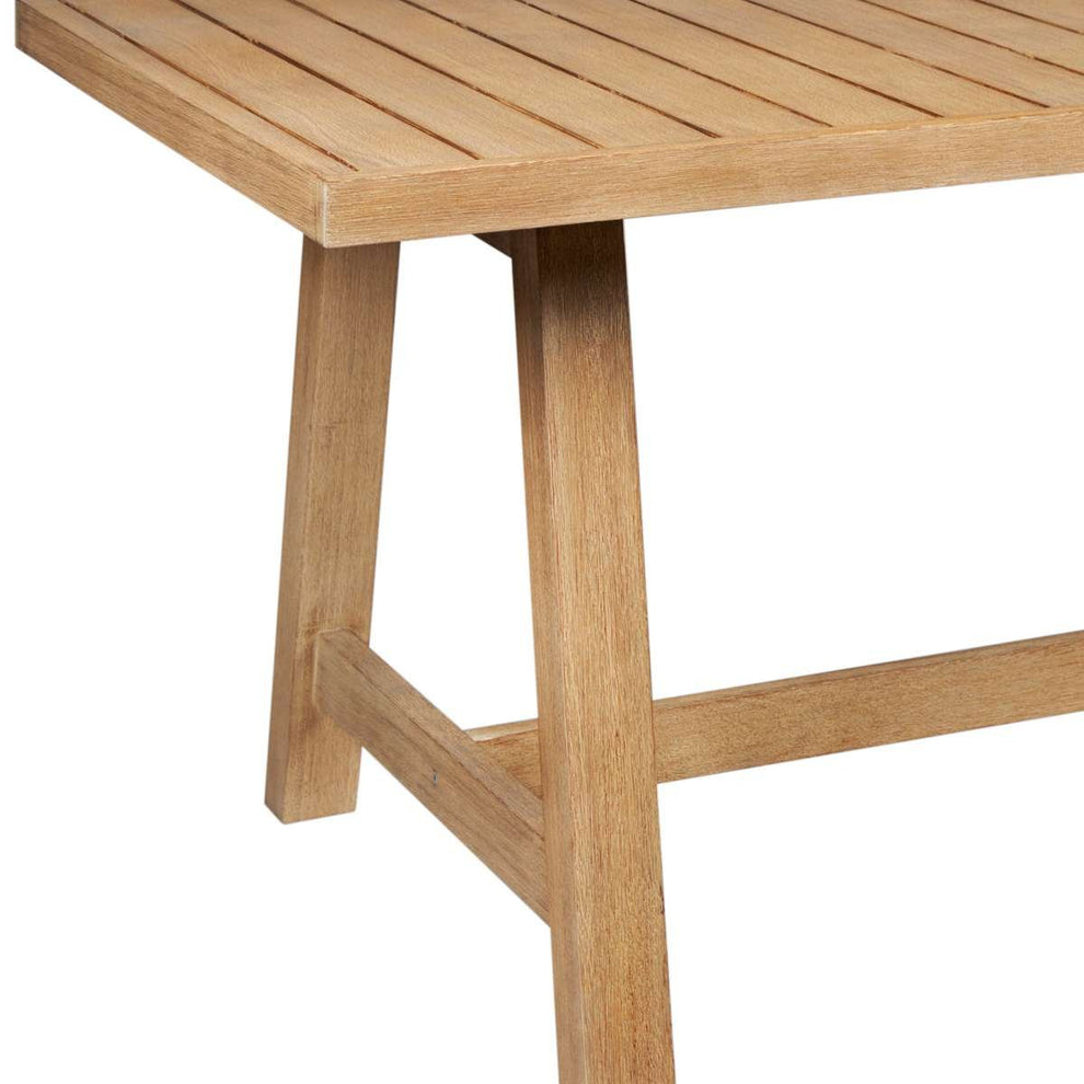Cypress Outdoor Patio Dining Table in Blonde Eucalyptus Wood By Armen Living | Outdoor Tables | Modishstore - 5