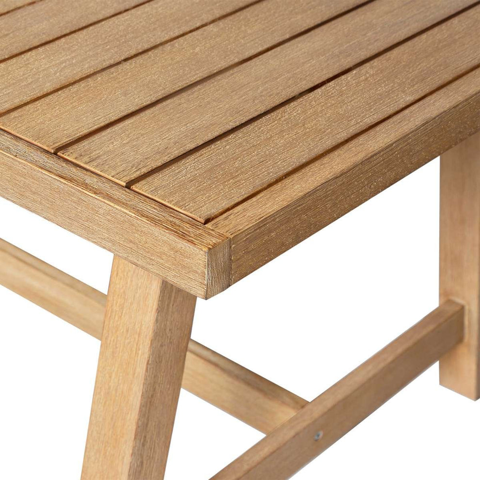 Cypress Outdoor Patio Dining Table in Blonde Eucalyptus Wood By Armen Living | Outdoor Tables | Modishstore - 6