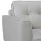 Daeson 86" Mid-Century Modern Dove Gray Genuine Leather Square Arm Sofa By Armen Living | Sofas |  Modishstore  - 2