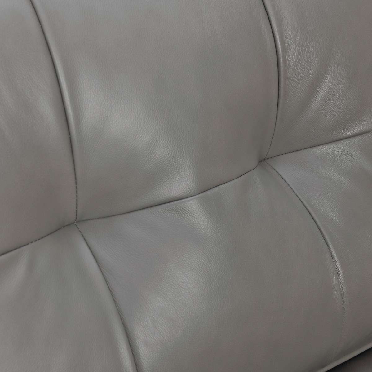 Daeson 86" Mid-Century Modern Gray Genuine Leather Square Arm Sofa By Armen Living | Sofas |  Modishstore  - 3