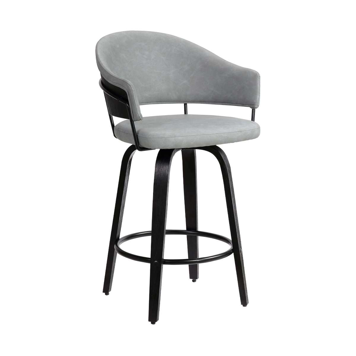 Doral 26"  Barstool Brushed Wood By Armen Living | Bar Stools | Modishstore