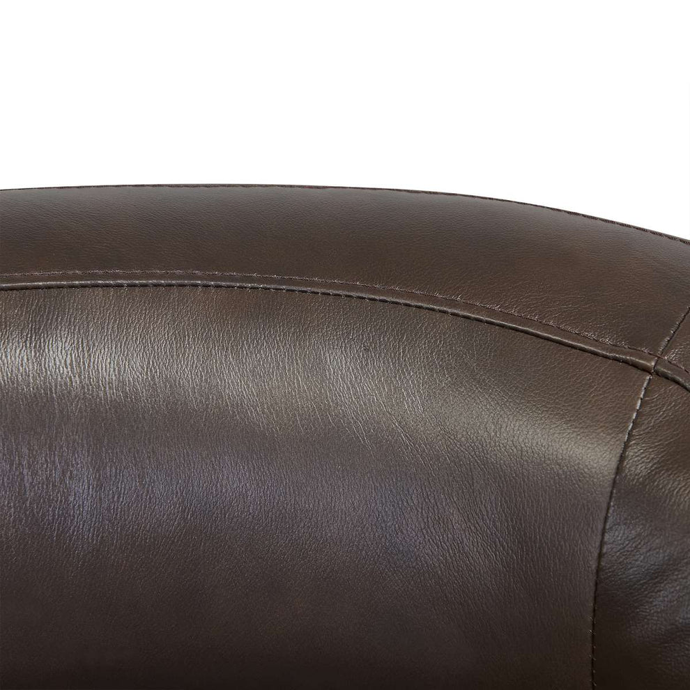 Desi Contemporary Swivel Accent Chair in Black Genuine Leather By Armen Living | Accent Chairs | Modishstore - 17