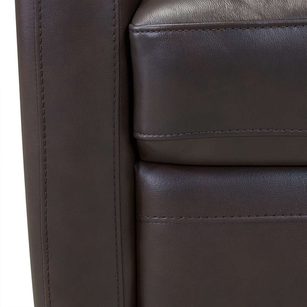 Desi Contemporary Swivel Accent Chair in Black Genuine Leather By Armen Living | Accent Chairs | Modishstore - 18