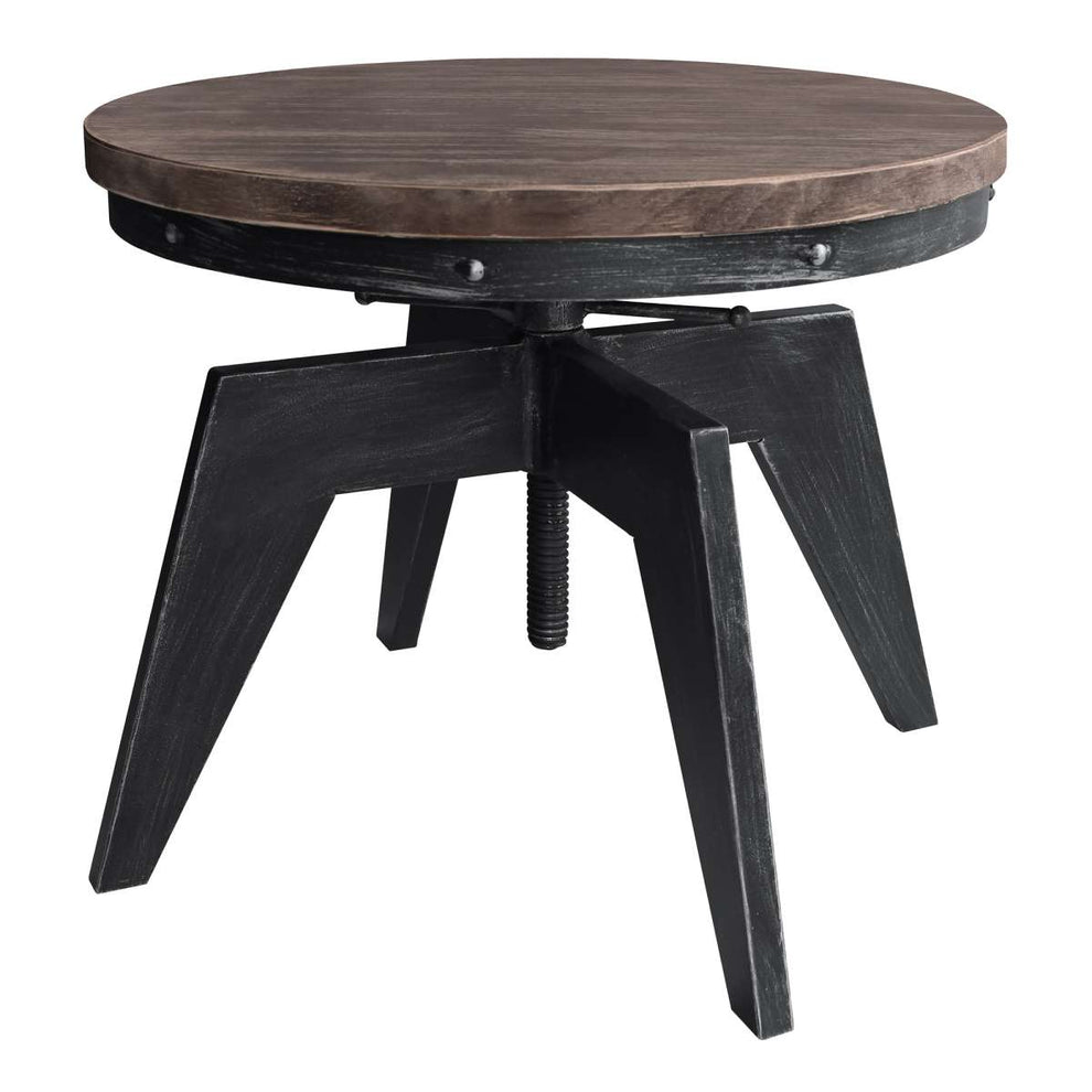 Dayton Industrial Coffee Table in Industrial Gray and Pine Wood Top By Armen Living | Coffee Tables | Modishstore - 2