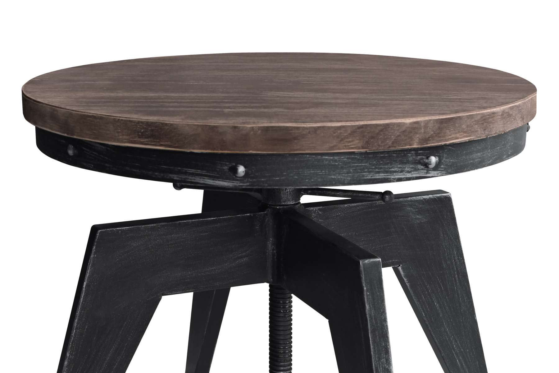 Dayton Industrial Coffee Table in Industrial Gray and Pine Wood Top By Armen Living | Coffee Tables | Modishstore - 3