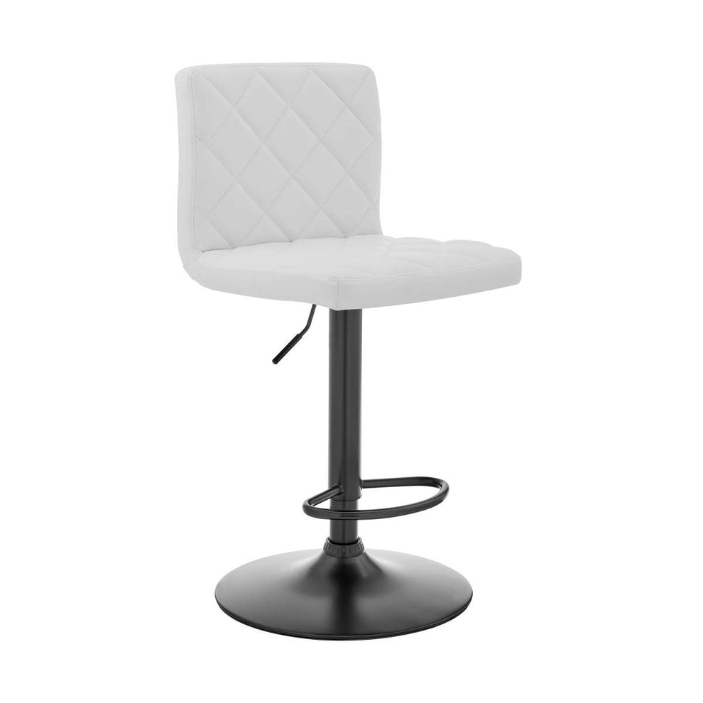 Duval Adjustable Blue Faux Leather Swivel Bar Stool By Armen Living | Bar Stools |  Modishstore  - 7