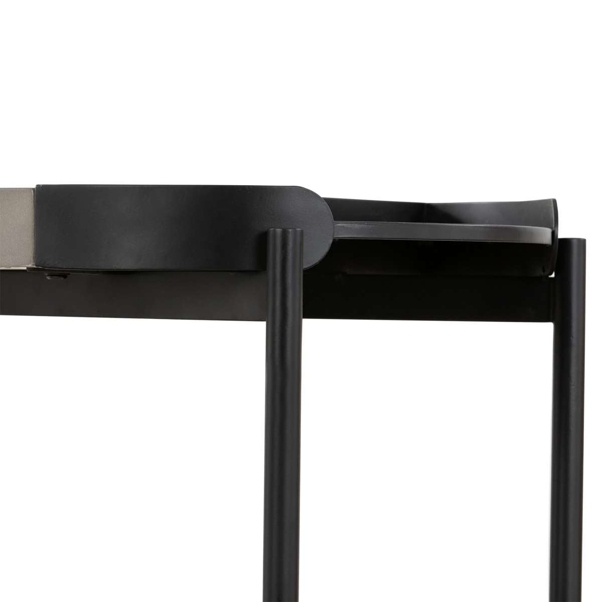 Dua Concrete and Black Metal Modern Console Table By Armen Living | Console Tables | Modishstore - 6