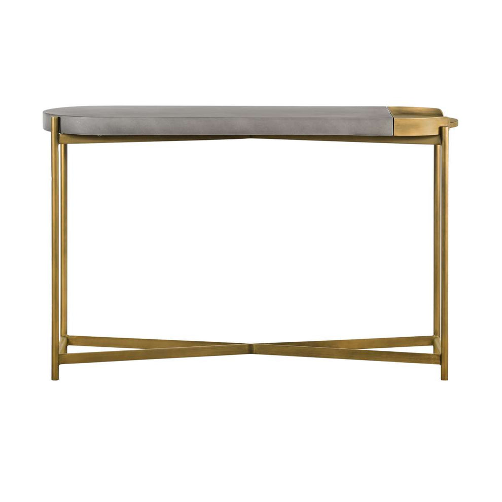 Dua Concrete and Black Metal Modern Console Table By Armen Living | Console Tables | Modishstore - 9