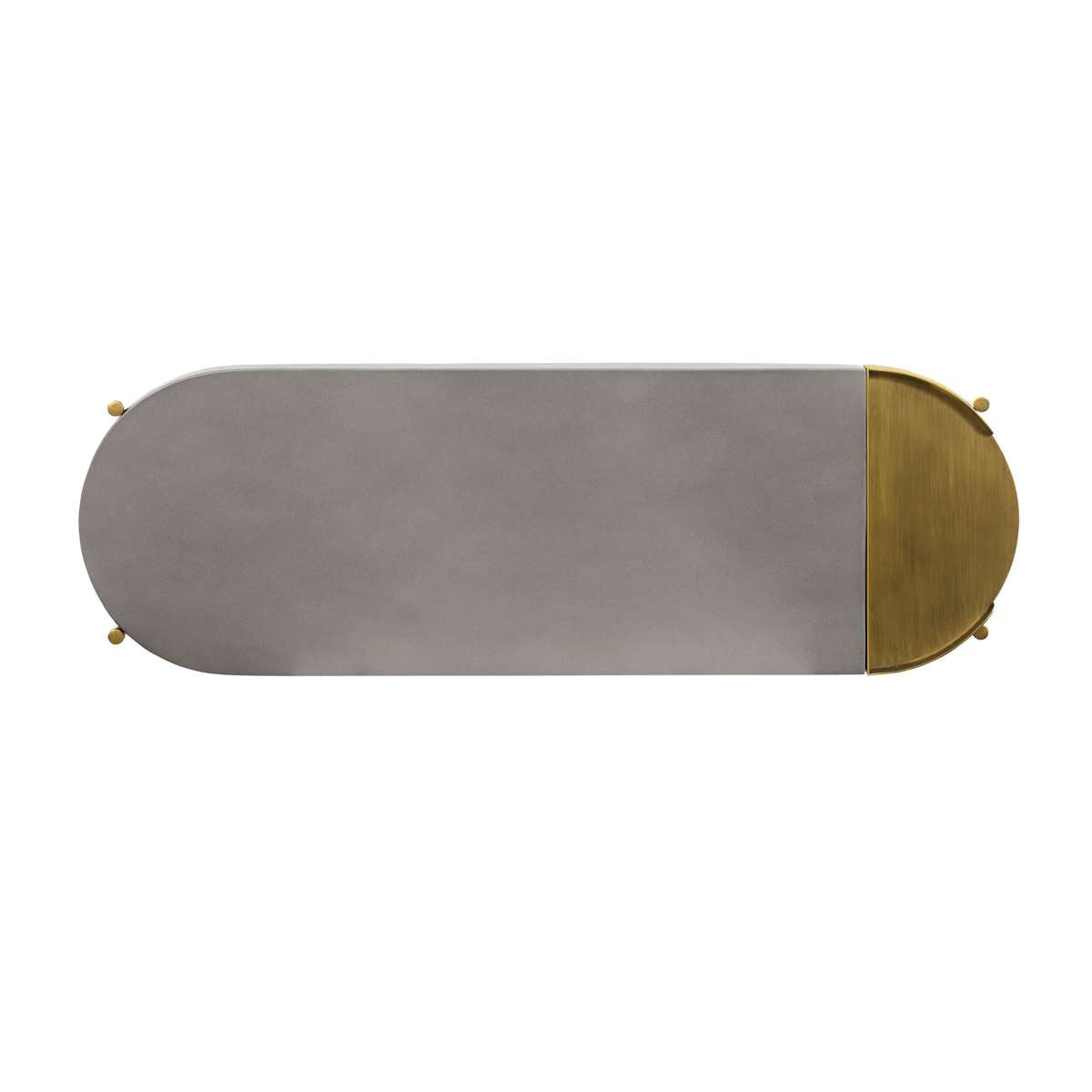 Dua Concrete and Black Metal Modern Console Table By Armen Living | Console Tables | Modishstore - 10