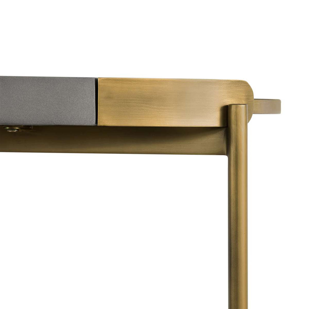 Dua Concrete and Black Metal Modern Console Table By Armen Living | Console Tables | Modishstore - 11