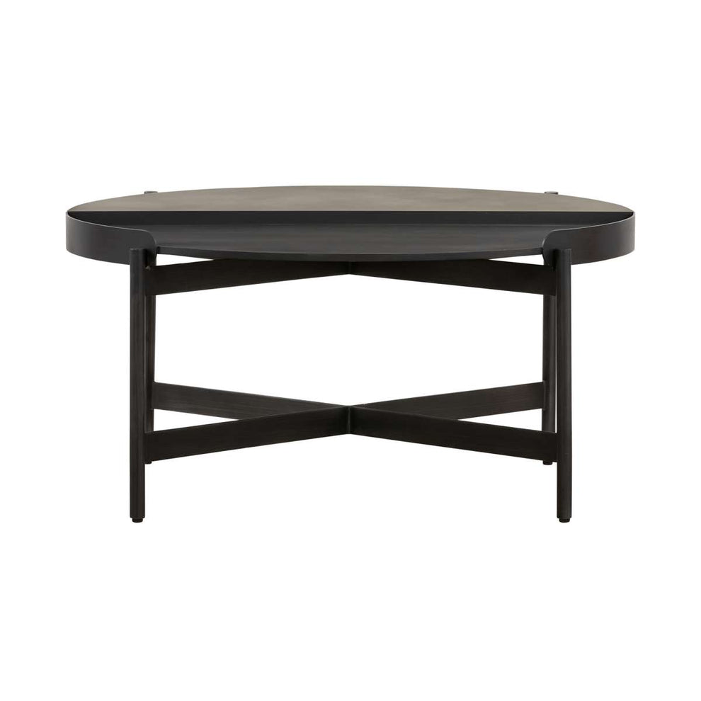 Dua Concrete and Metal Round Modern Coffee Table By Armen Living | Coffee Tables | Modishstore - 3
