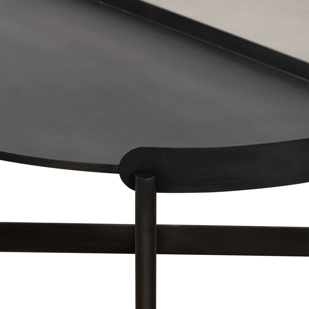 Dua Concrete and Metal Round Modern Coffee Table By Armen Living | Coffee Tables | Modishstore - 4