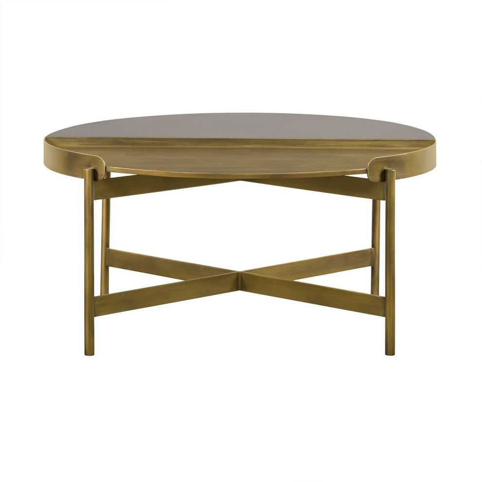 Dua Concrete and Metal Round Modern Coffee Table By Armen Living | Coffee Tables | Modishstore - 9