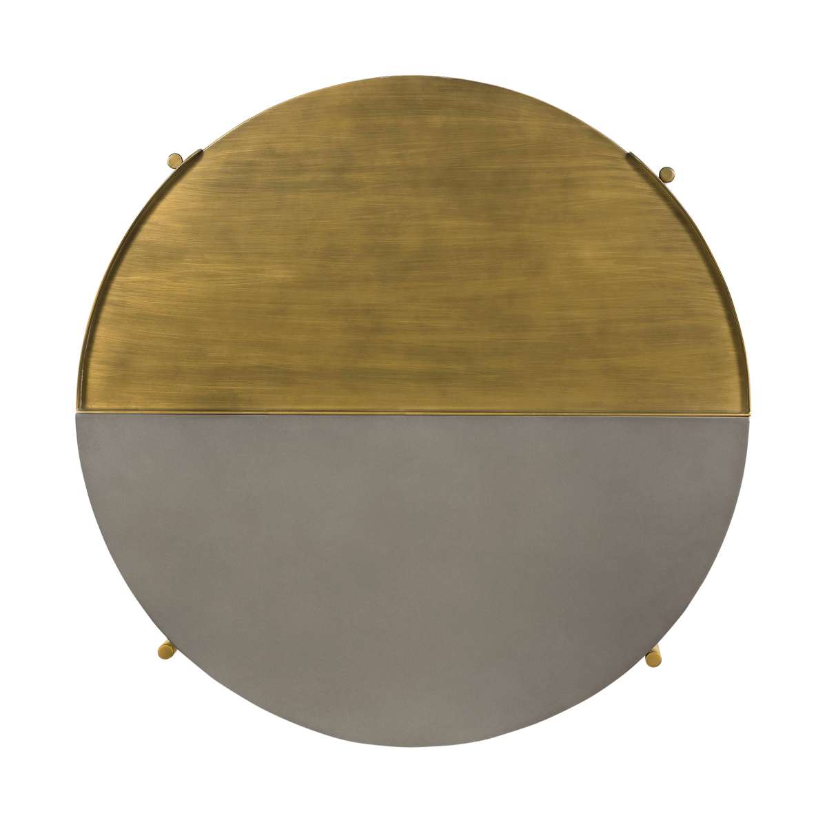 Dua Concrete and Metal Round Modern Coffee Table By Armen Living | Coffee Tables | Modishstore - 11