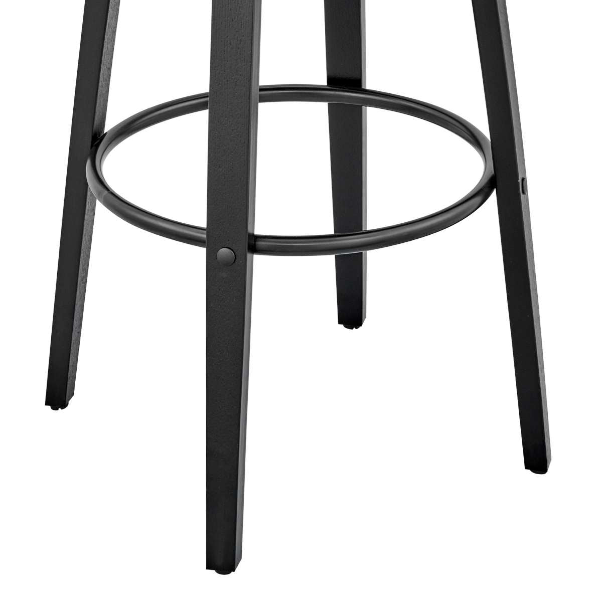 Daxton 26" Gray Faux Leather and Black Wood Bar Stool By Armen Living | Bar Stools | Modishstore - 7