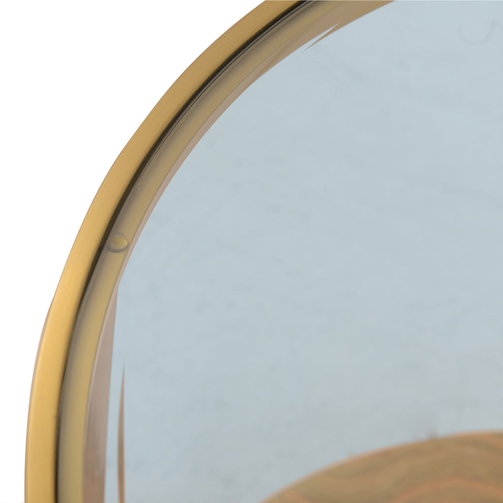 Hattie Glass Top End Table with Brushed Gold Legs By Armen Living | End Tables | Modishstore - 4