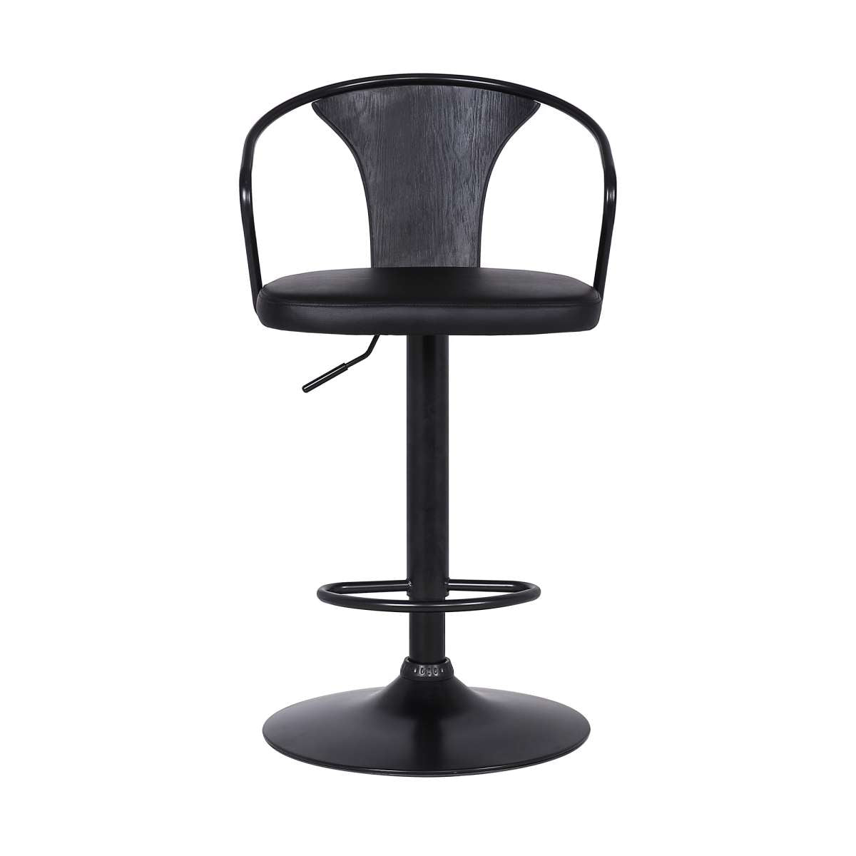 Eagle Adjustable Height Swivel Black Bar Stool By Armen Living | Bar Stools | Modishstore - 3