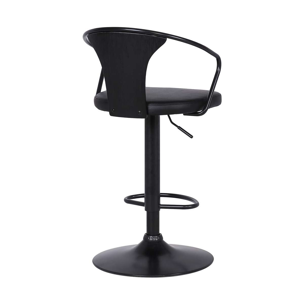 Eagle Adjustable Height Swivel Black Bar Stool By Armen Living | Bar Stools | Modishstore - 4