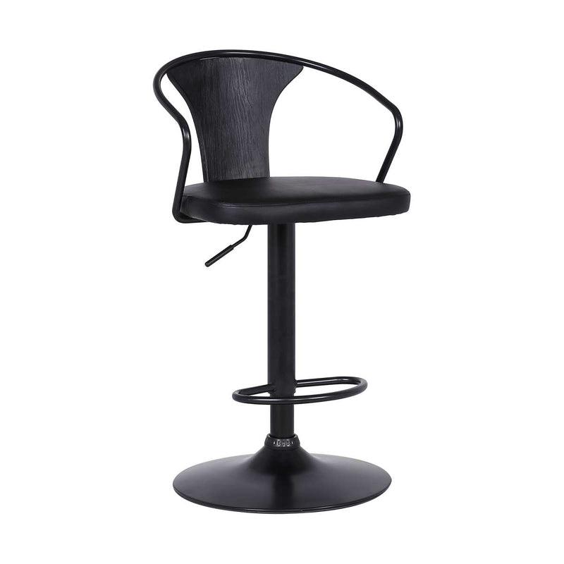 Eagle Adjustable Height Swivel Black Bar Stool By Armen Living | Bar Stools | Modishstore - 2