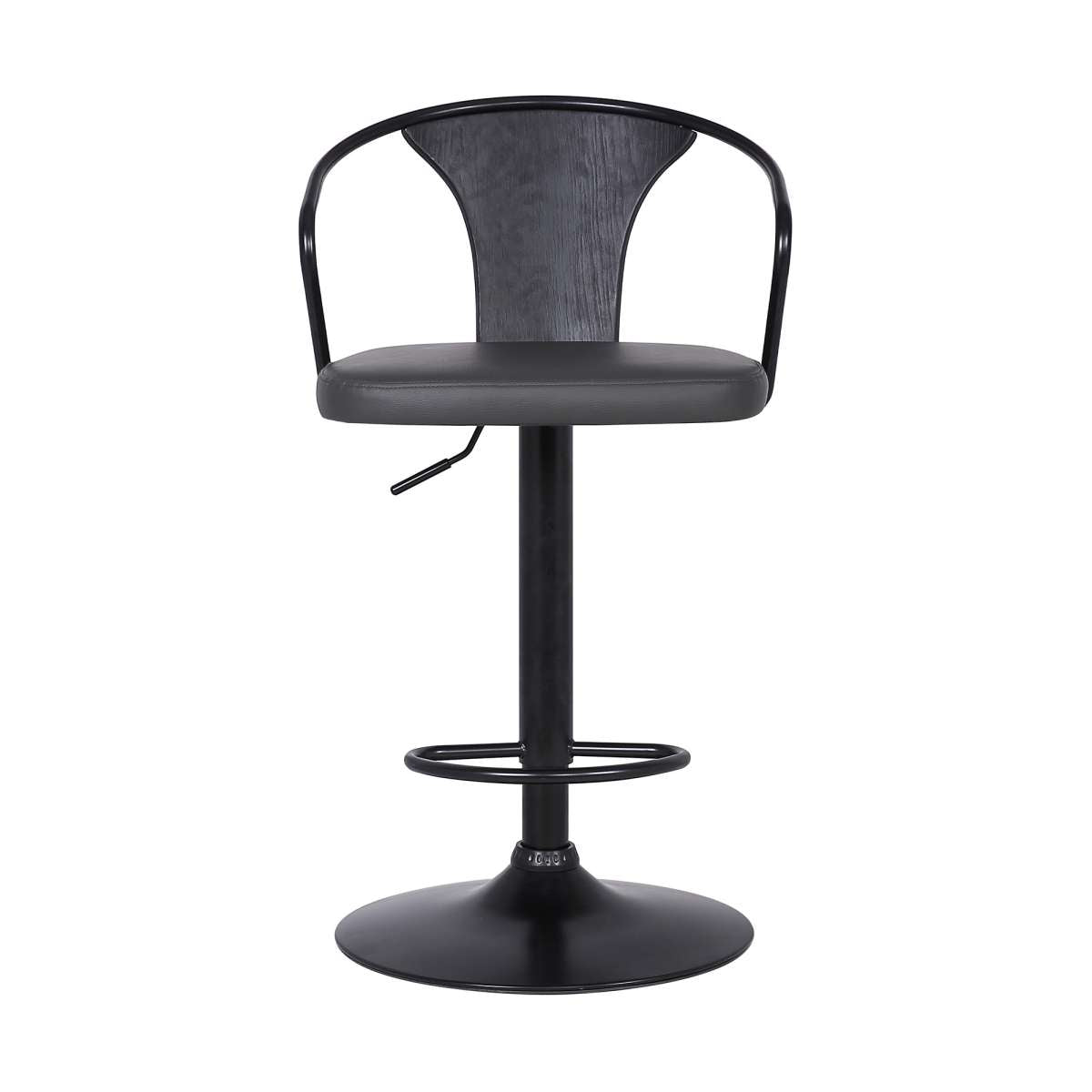 Eagle Adjustable Height Swivel Black Bar Stool By Armen Living | Bar Stools | Modishstore - 8