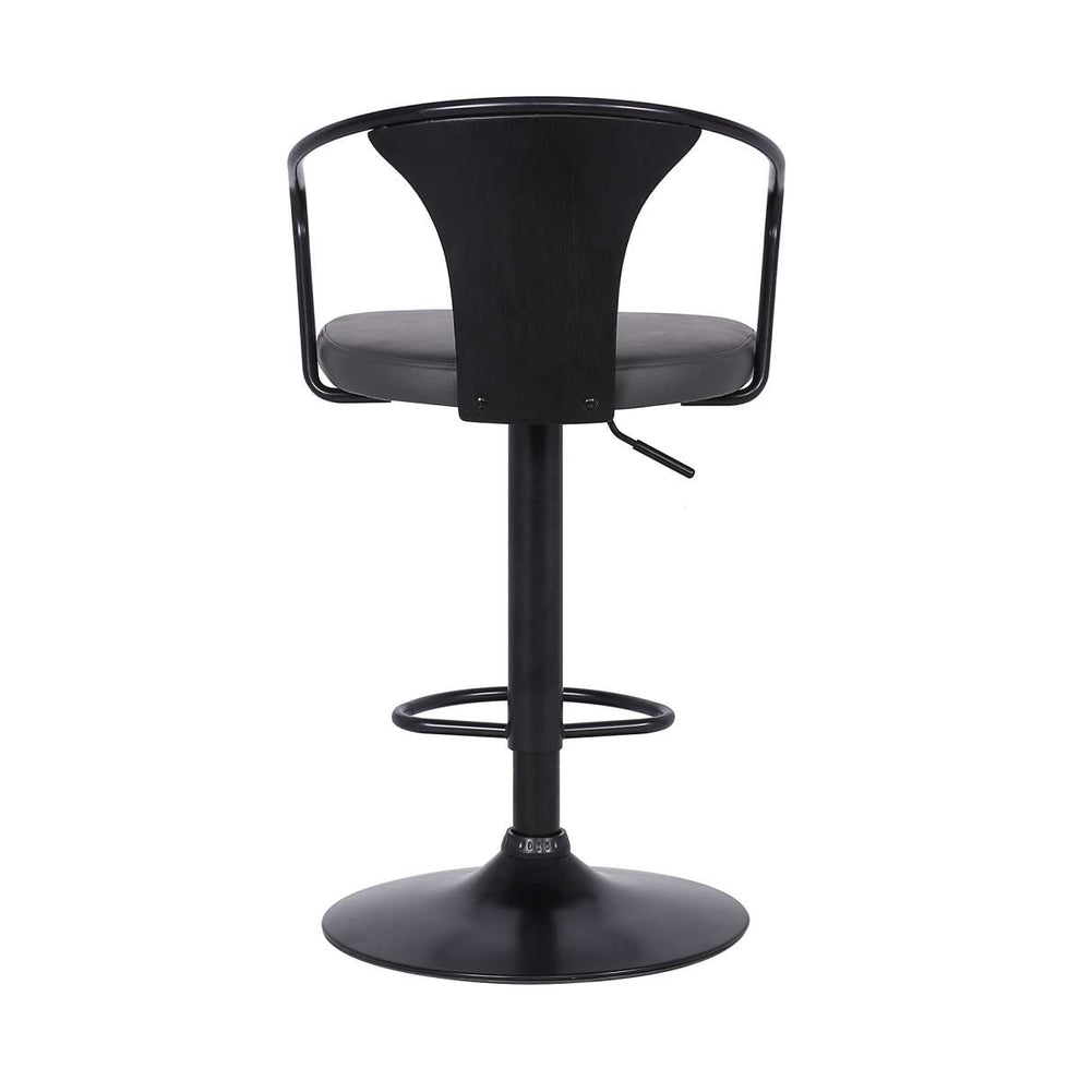 Eagle Adjustable Height Swivel Black Bar Stool By Armen Living | Bar Stools | Modishstore - 9