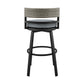 Encinitas Outdoor Patio Swivel Bar Stool in Aluminum and Wicker with Grey Cushions By Armen Living | Bar Stools | Modishstore - 7
