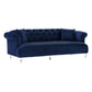 Elegance Contemporary Sofa in Blue Velvet with Acrylic Legs By Armen Living | Sofas |  Modishstore  - 3