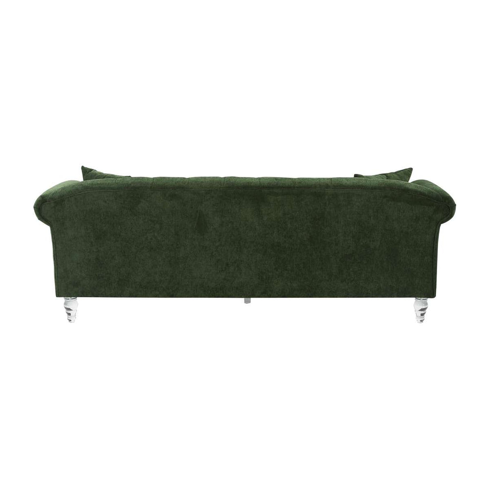 Elegance Contemporary Sofa in Blue Velvet with Acrylic Legs By Armen Living | Sofas |  Modishstore  - 14