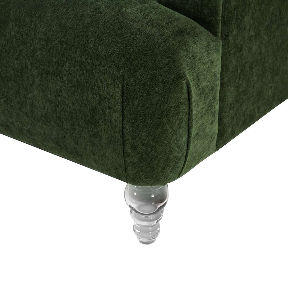 Elegance Contemporary Sofa in Blue Velvet with Acrylic Legs By Armen Living | Sofas |  Modishstore  - 16