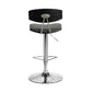 Erik Adjustable Gray Faux Leather Swivel Barstool with Chrome Base By Armen Living | Bar Stools | Modishstore - 4